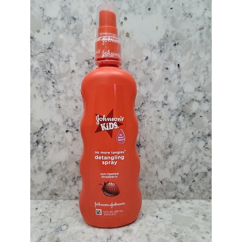 Johnson's Kids NO MORE TANGLES Detangling Spray Sun Ripened Strawberry 10 Fl Oz